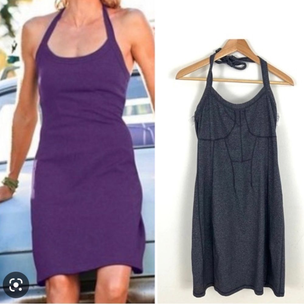 Athleta sizzle bodycon halter athletic dress gray 6